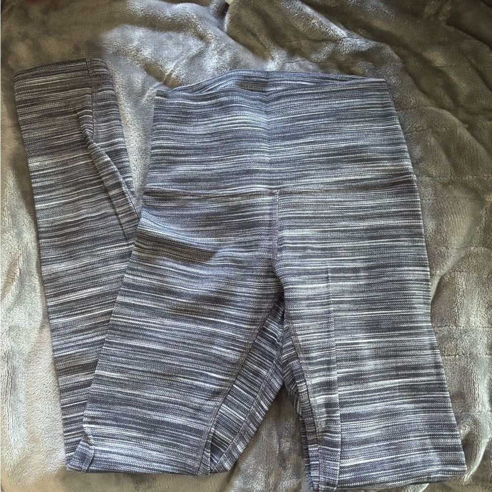 Lululemon Gray Striped Leggings